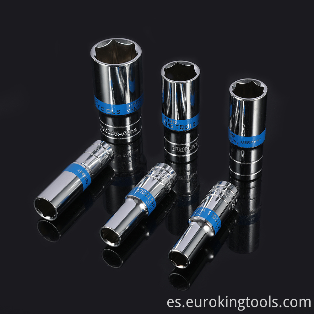 1/2 Mirror Blue Ribbon Long Socket